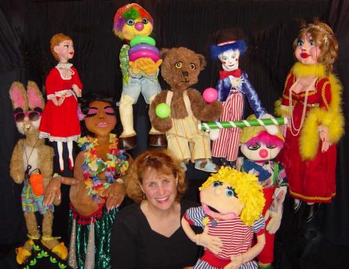Susan and some of her puppets